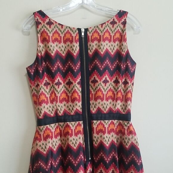 Ronni Nicole Black Multicolored Printed Cocktail Dress Sz 4 - Picture 10 of 11